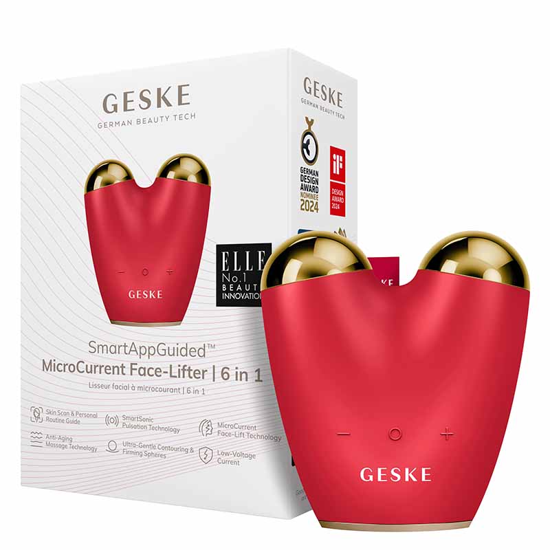 GESKE 000843RE01 MicroCurrent Face Lifter | 6 in 1 “Special Edition”+ Free Travel bag